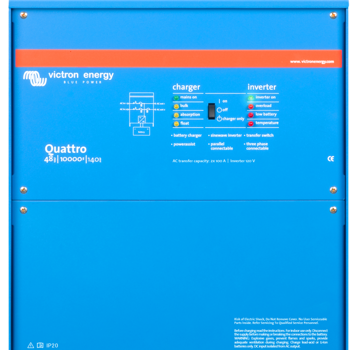 Victron Energy Quattro 24V 8KVA inverter charger Greco